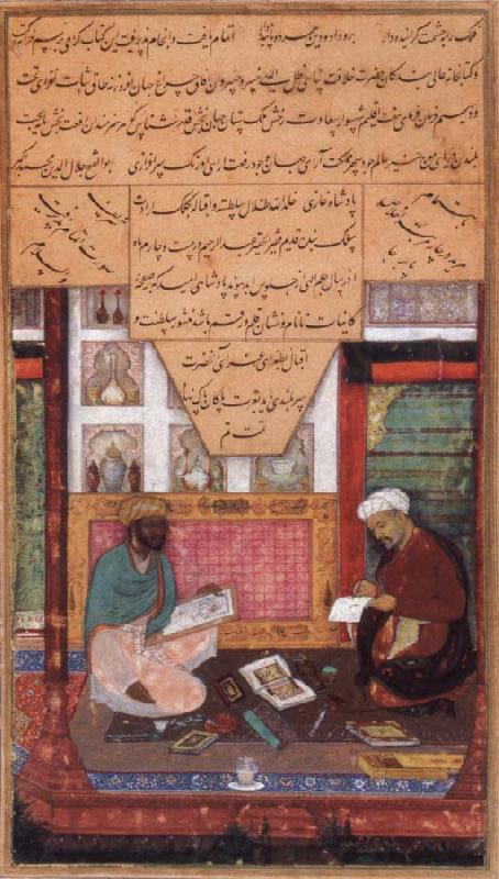 unknow artist The Scribe Abd ur Rahim of Herat ,Known as the Amber Stylus and the painter Dawlat,Work Face to Face France oil painting art